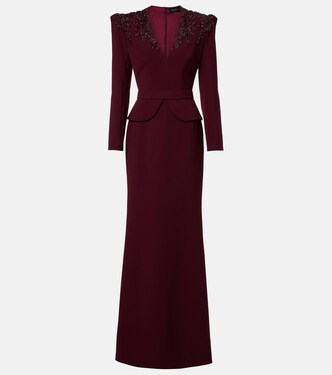 Beaded crêpe gown | Jenny Packham