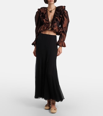 Top raccourci en soie | Chloé