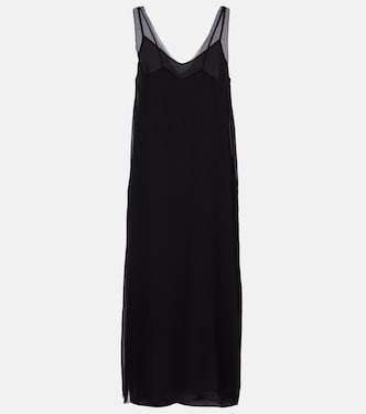Silk chiffon slip dress | Toteme