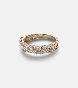 Ondine 18kt gold ring with diamonds | Marina B