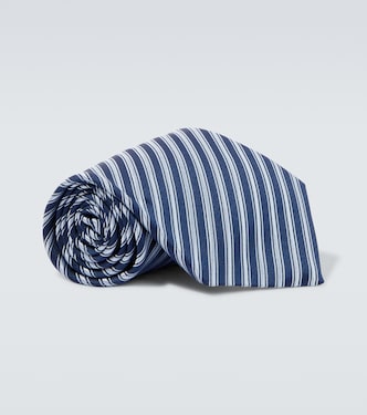 Striped silk tie | Charvet