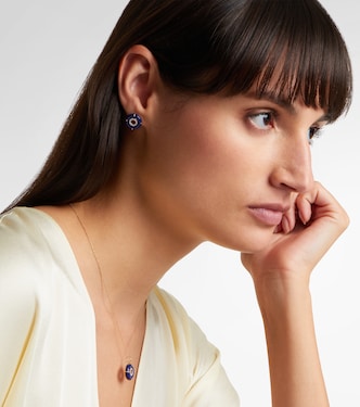 Ohrringe aus 14kt Gelbgold mit Diamanten und Lapislazuli | Mateo