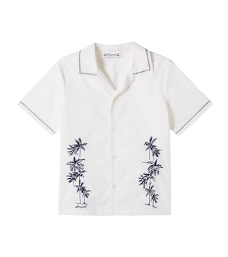 Steve embroidered cotton poplin shirt | Bonpoint