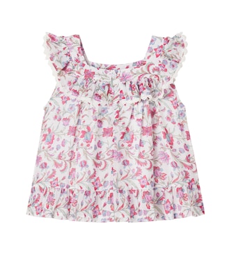 Inessa floral ruffled cotton top | Louise Misha