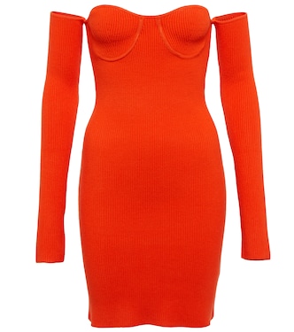 Contour ribbed-knit minidress | Helmut Lang