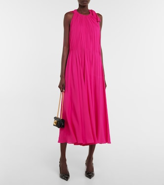 Asymmetric silk cape gown | Valentino