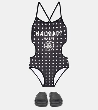 Maillot de bain imprimé à logo | Balmain Kids