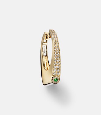 Orecchino singolo Grace in oro 14kt con diamanti | Rainbow K