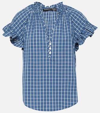 Milly ruffled cotton blouse | Veronica Beard