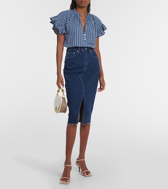 Blusa Milly de algodón con volantes | Veronica Beard