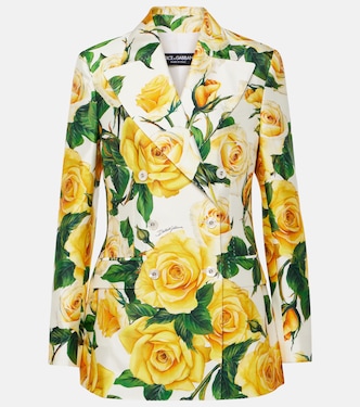 Giacca Turlington in misto seta con stampa | Dolce&Gabbana