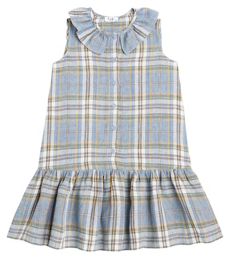 Checked linen dress | Il Gufo
