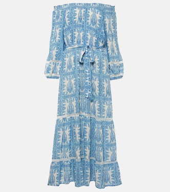 Vestido midi asimétrico Eclipse estampado | Melissa Odabash