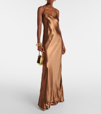 Provence satin maxi dress | Galvan