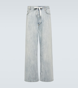 Weite Mid-Rise-Hose aus Baumwoll-Twill | Balenciaga