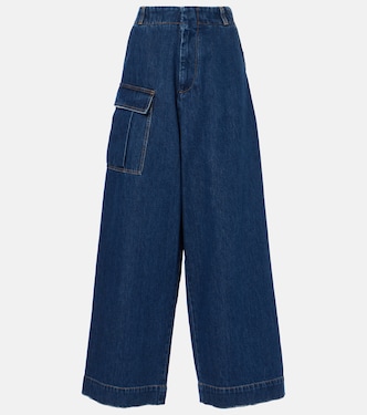 Pantalones anchos de denim de tiro medio | Plan C