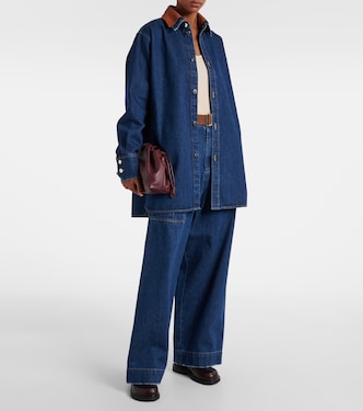 Pantalones anchos de denim de tiro medio | Plan C