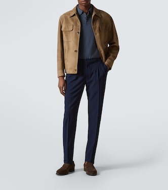 Pantaloni regular in seersucker di lana | Rubinacci