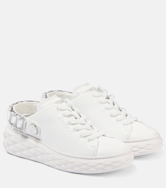 Diamond Maxi glitter leather sneakers | Jimmy Choo