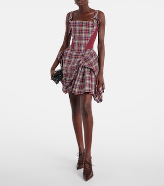 Corsé Puppy de lino y algodón con tartán | Vivienne Westwood