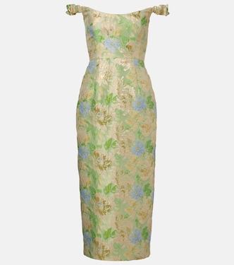 Abito midi in broccato floreale | Markarian