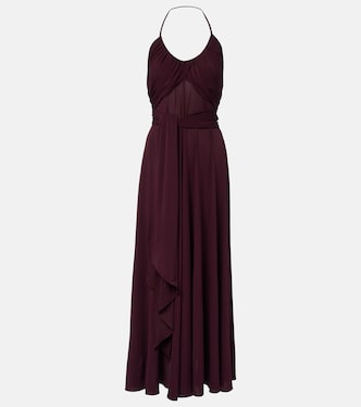 Draped halterneck maxi dress | Alaïa