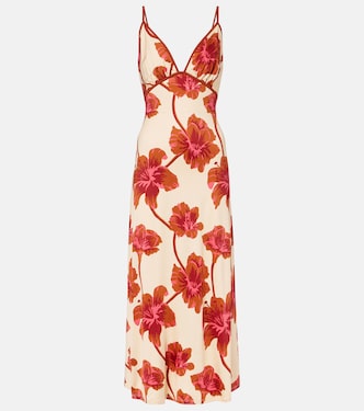 Sendero de Astromelias jersey maxi dress | Johanna Ortiz