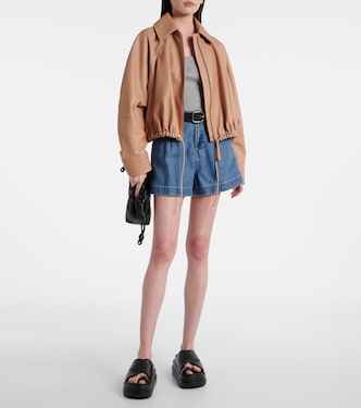 Hilo pleated denim shorts | 7 For All Mankind