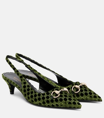 GG Horsebit Erin slingback pumps | Gucci