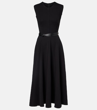 Belted cotton-blend midi dress | Norma Kamali