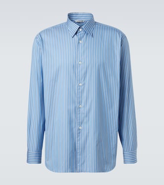 Chemise rayée en coton et soie | Auralee