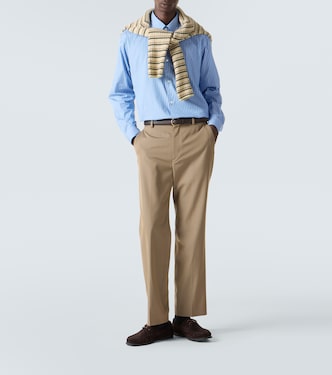 Chemise rayée en coton et soie | Auralee