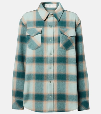 Checked cashmere overshirt | God's True Cashmere