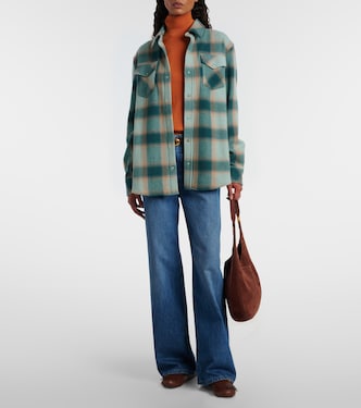 Checked cashmere overshirt | God's True Cashmere