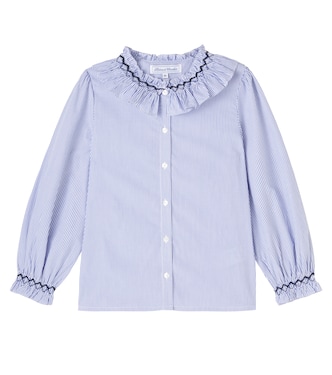 Bengal stripe embroidered cotton shirt | Tartine et Chocolat