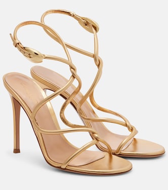 Sandalen Black Mamba 105 aus Metallic-Leder | Gianvito Rossi