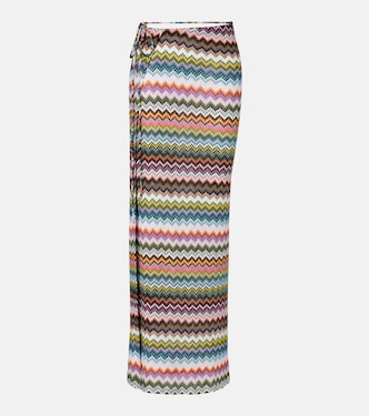 Zigzag lamé wrap skirt | Missoni