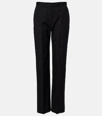 Pinstripe wool straight pants | McQueen