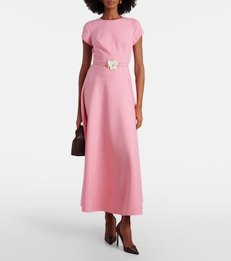 Vestido largo en mezcla de lana | Oscar de la Renta
