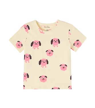 T-shirt Doggies in misto cotone con stampa | Mini Rodini
