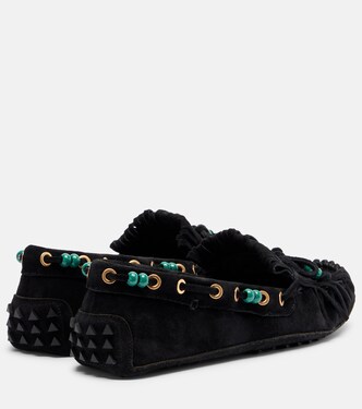Beaded suede boat shoes | Farm Rio
