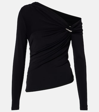 Lozea asymmetric ruched jersey top | Veronica Beard