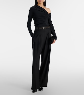 Lozea asymmetric ruched jersey top | Veronica Beard