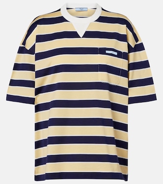 Striped cotton jersey T-shirt | Prada