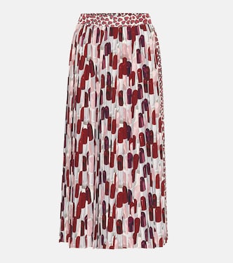 Printed sablé midi skirt | Prada