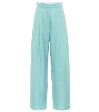 High-rise wide-leg wool-blend pants | Dodo Bar Or