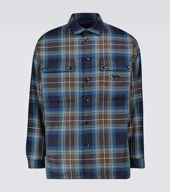 Checked wool padded overshirt | Prada