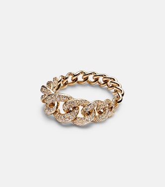 Bague Gradual Pavé Link en or 18 ct et diamants | Shay Jewelry