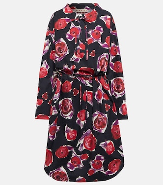 Floral cotton midi dress | Marni