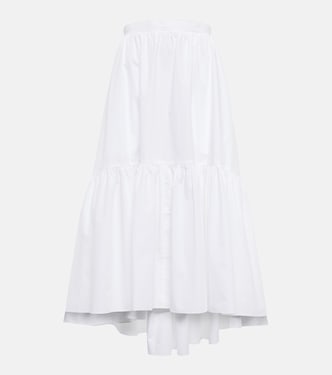 Falda midi de algodón escalonada | Patou